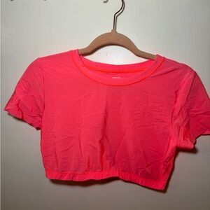 Aerie Vibrant Smoothez Pink Crop Top
